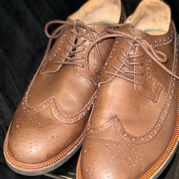 Polo Ralph Lauren Wing Tip Shoe vibram Sole - Picture 3 of 14